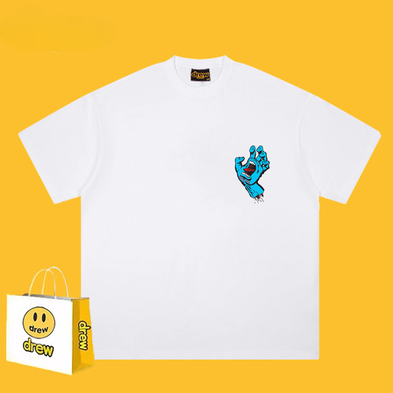 Drew T-shirts Cotton Summer Loose Men's Short Sleeve