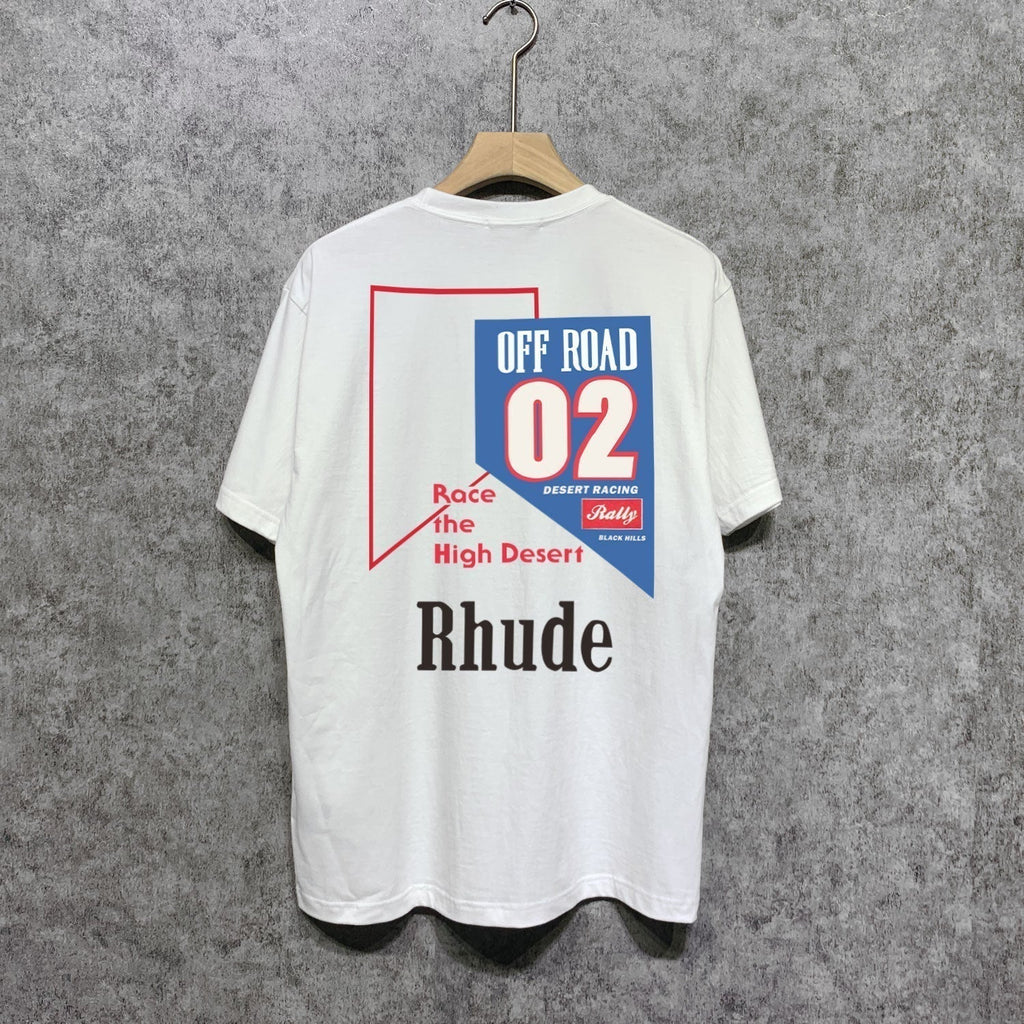 Rhude T-shirts Printed Trendy Pure Cotton