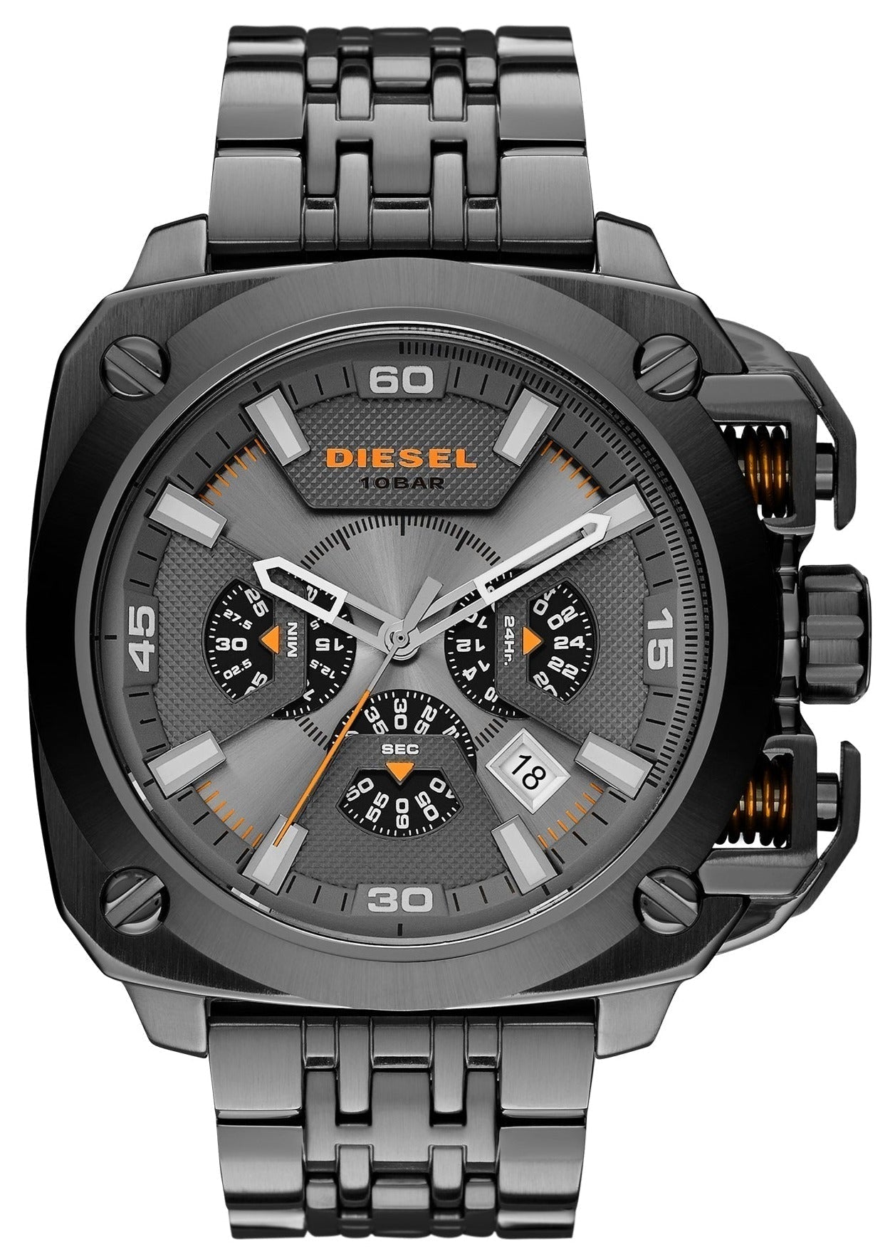 Diesel DZ7344 BAMF Chronograph Men's Watch - Gray Dial & Gray Stainless Steel Strap