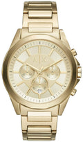 Armani Exchange Drexler AX2602 Men's Chronograph Watch - Gold Dial with Gold Stainless Steel Strap