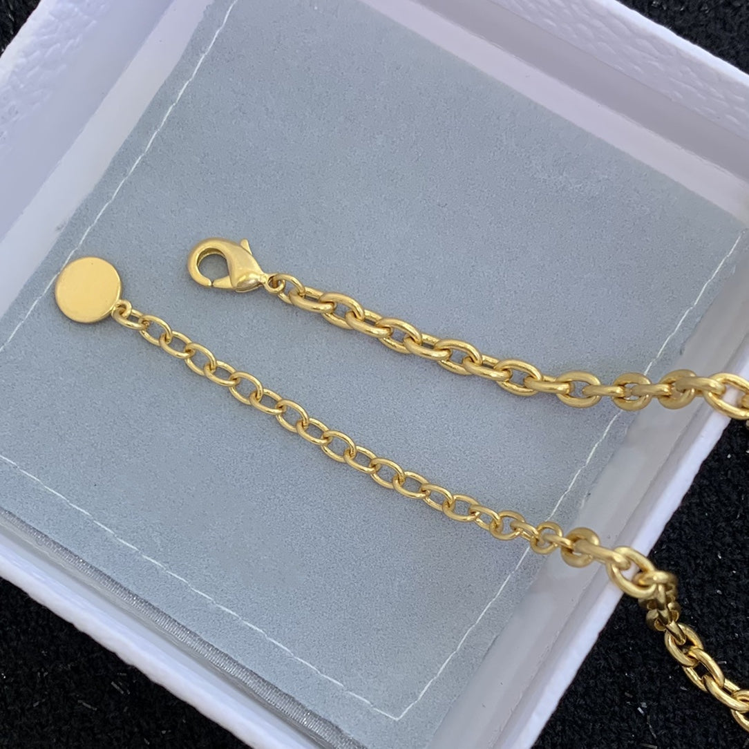 Dior CD Pendant MOP Star Gold Necklace