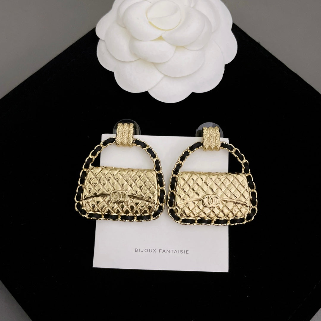 Chanel Flap Bag Stud Earrings