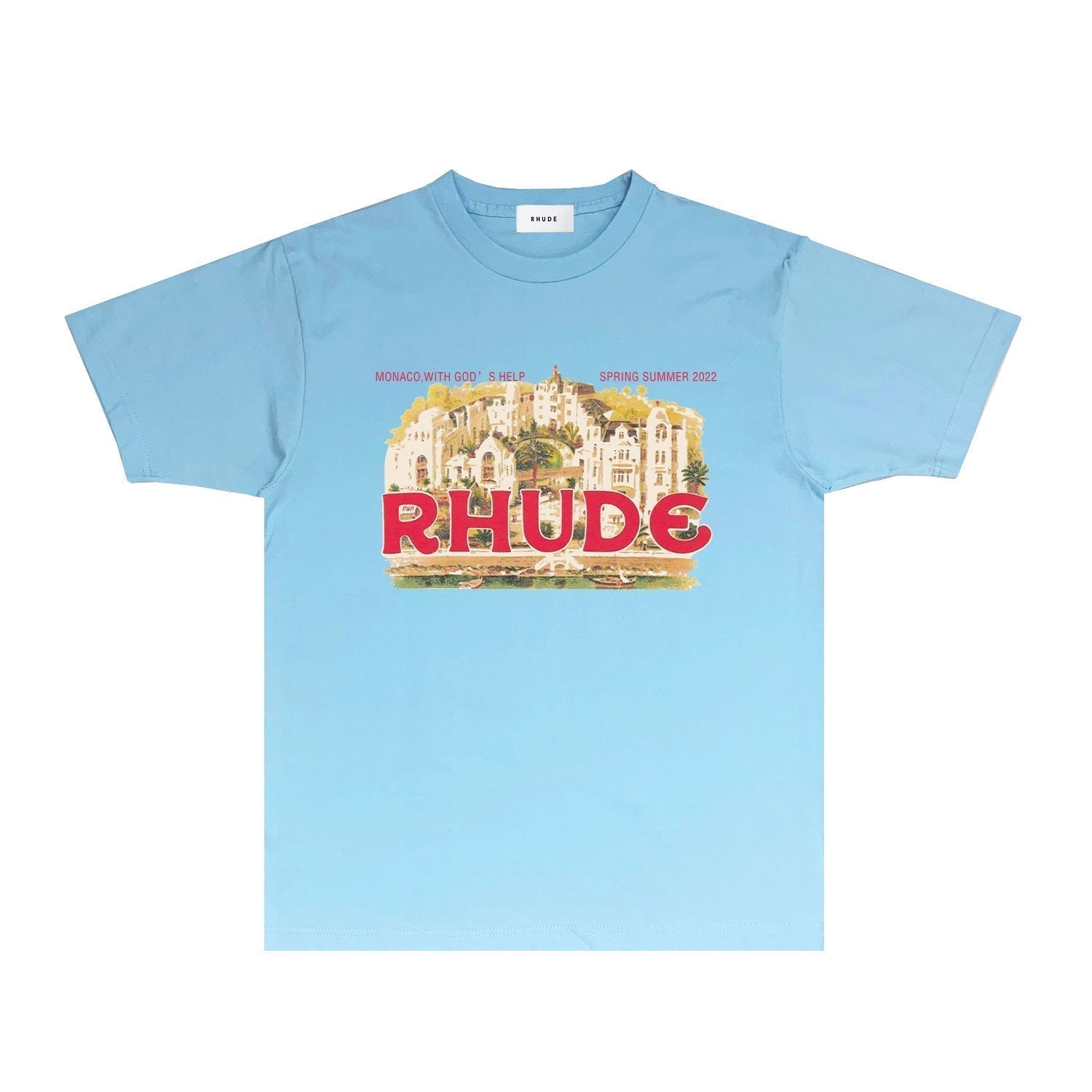 Rhude T-shirts Printed Trendy Pure Cotton