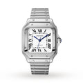 Santos de Cartier Medium Model Watch - 35mm, Steel, Silver Dial