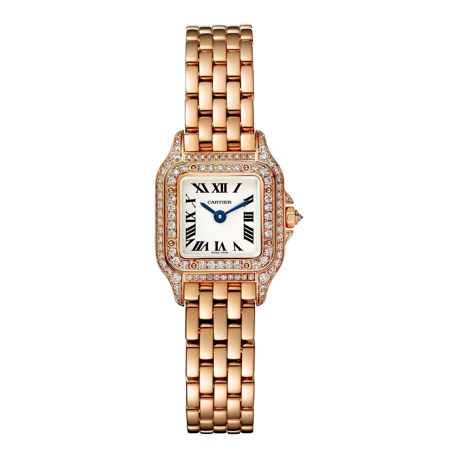 Panthère de Cartier Small Model Watch - 20mm, 18K Rose Gold, Silver Dial