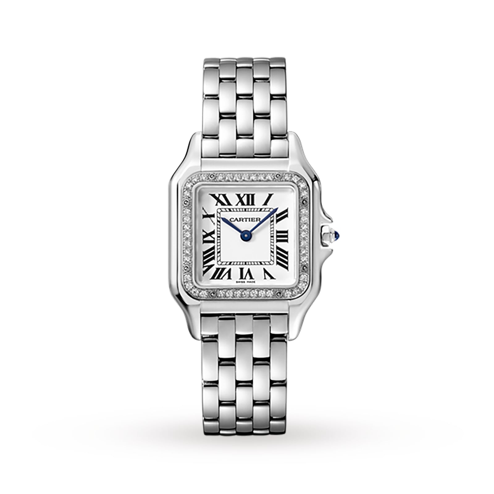 Panthère de Cartier Medium Model Watch - 27mm, Steel, Silver Dial, Ref. W4PN0018