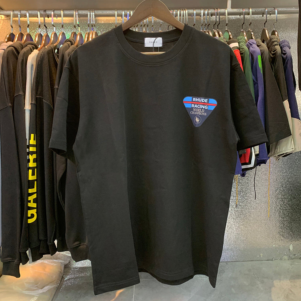 Rhude T-shirts World Champion Commemorative Cotton Casual Short Sleeve Men and Women