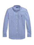 RALPH LAUREN Slim Fit Striped Stretch Poplin Shirt Blue/White Bengal Stripe