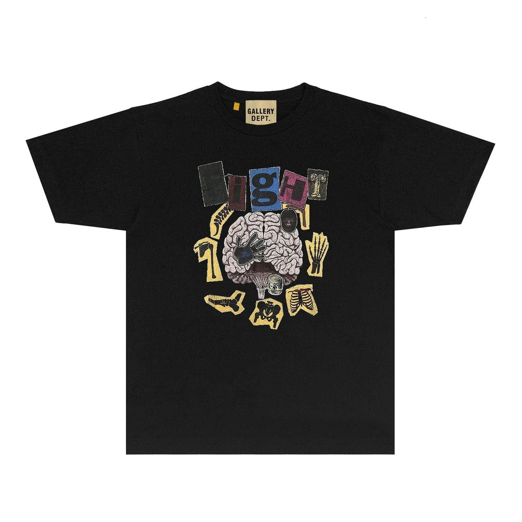 Gallery Dept T Shirt Retro Printed Loose Short-Sleeved Shirt