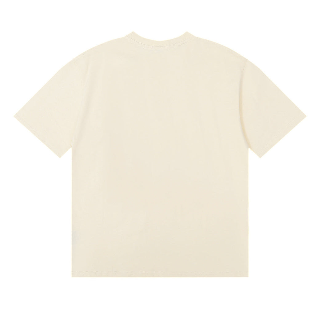 Rhude T-shirts French Cote d'Azur Printed Cotton Casual Short Sleeves Men and Women