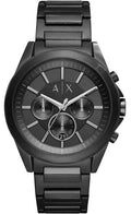 Armani Exchange Drexler AX2601 Men's Chronograph Watch - Black Dial with Black Stainless Steel Strap