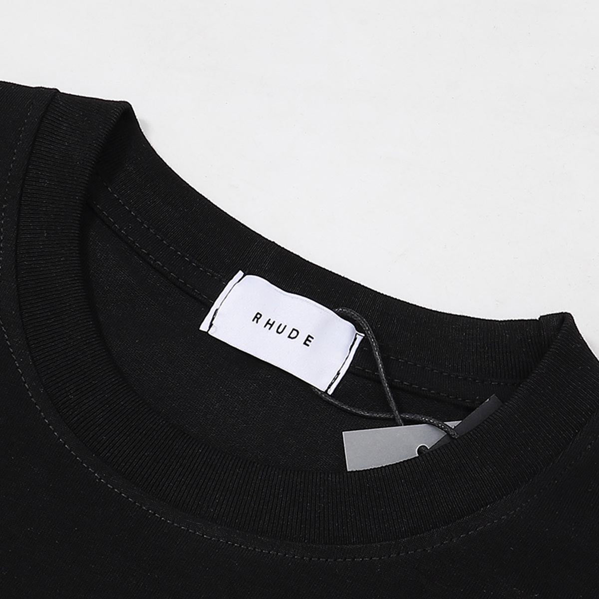 Rhude T-shirts Sardines Badge Printing Cotton Casual Short Sleeve Men and Women