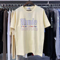 Rhude T-shirts Flag Printing Cotton Casual Short Sleeves Men and Women