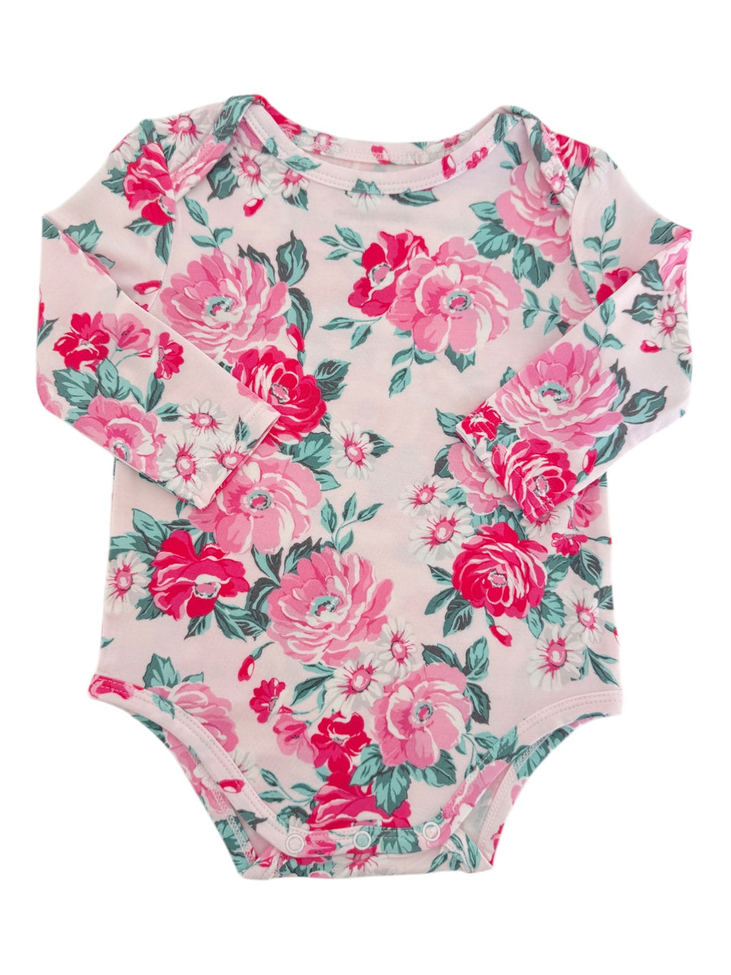 Long Sleeve Bodysuit, Pink Splendor