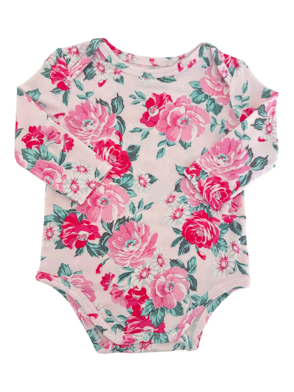 Long Sleeve Bodysuit, Pink Splendor