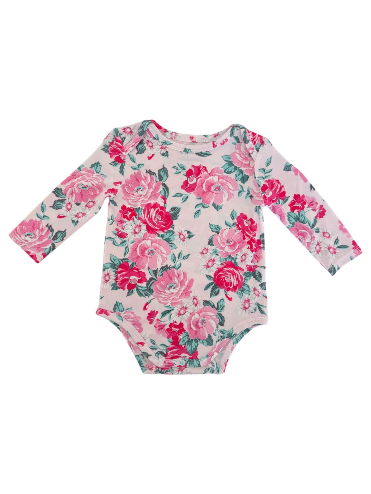 Long Sleeve Bodysuit, Pink Splendor