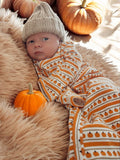 Pumpkin Stripe / Organic Gown