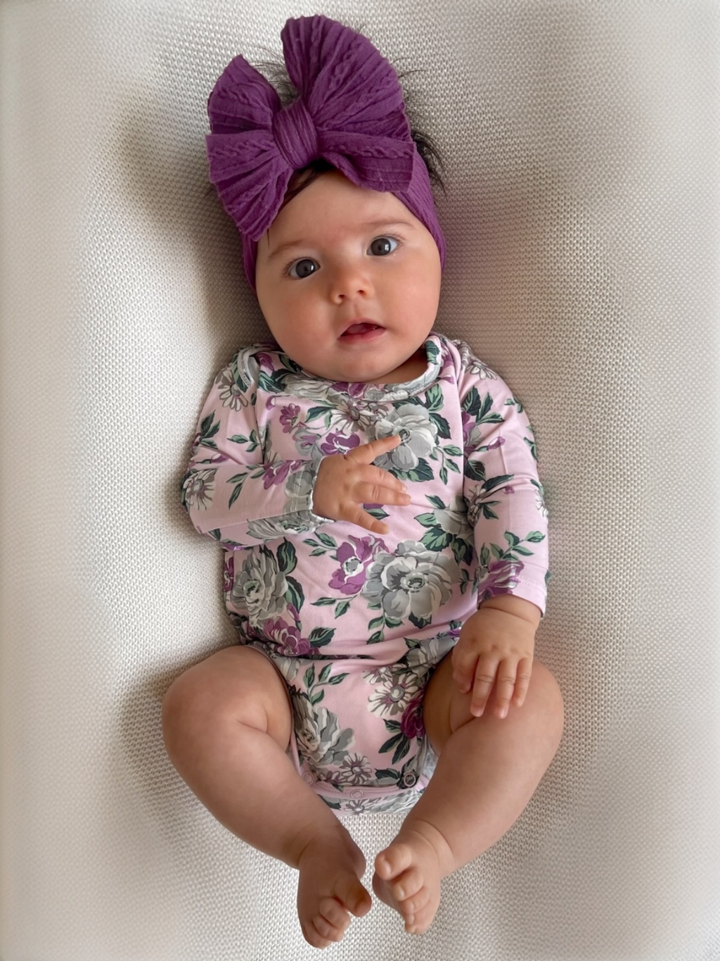Long Sleeve Bodysuit, Blissful Blossoms