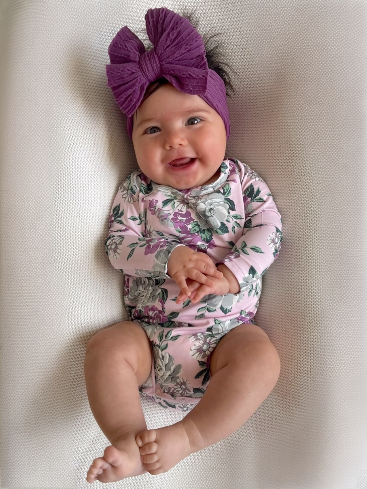 Long Sleeve Bodysuit, Blissful Blossoms
