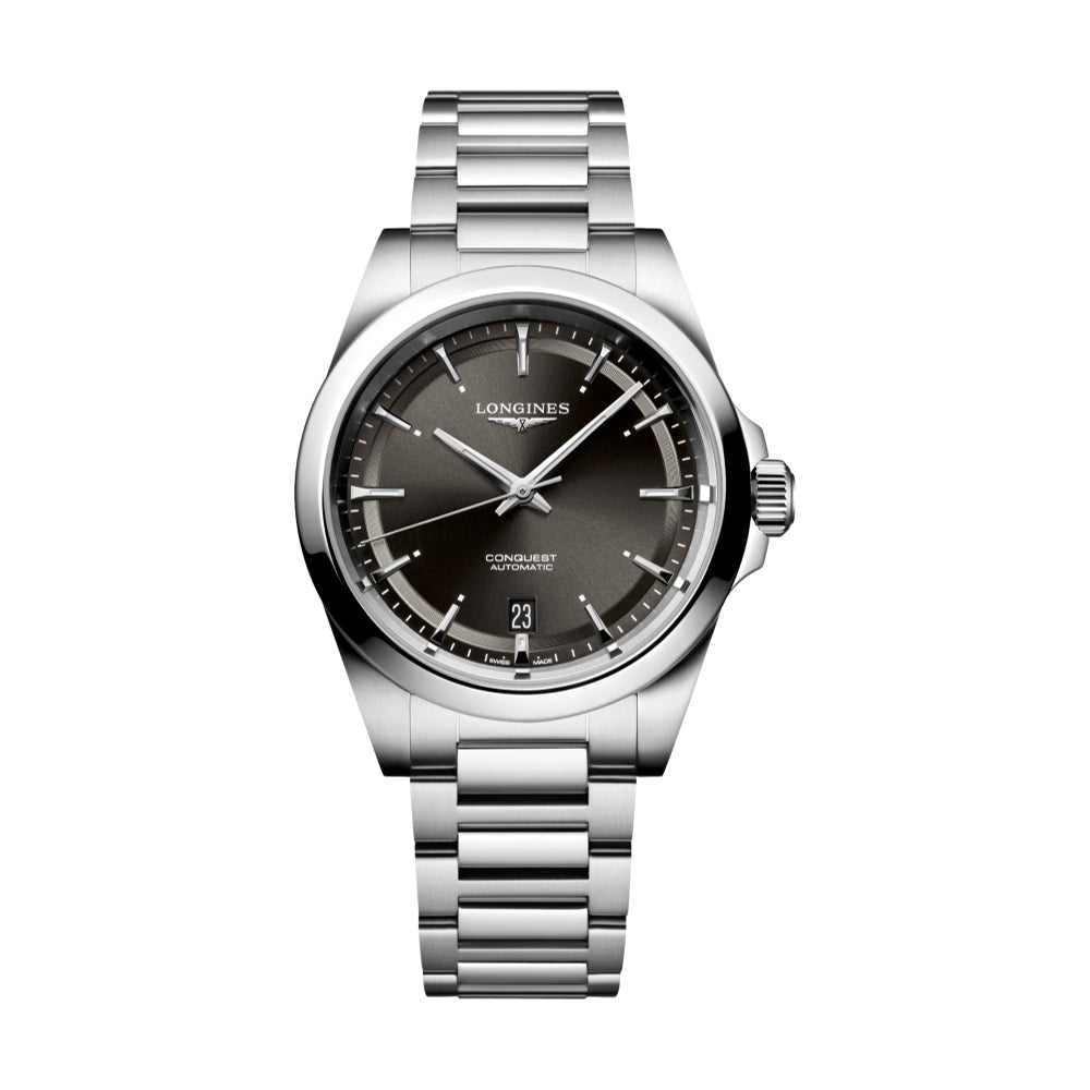 Longines Conquest 38mm Watch - Black on Bracelet