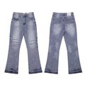 Gallery Dept Jeans with Artistic Ink Splatter and Distressed Flares