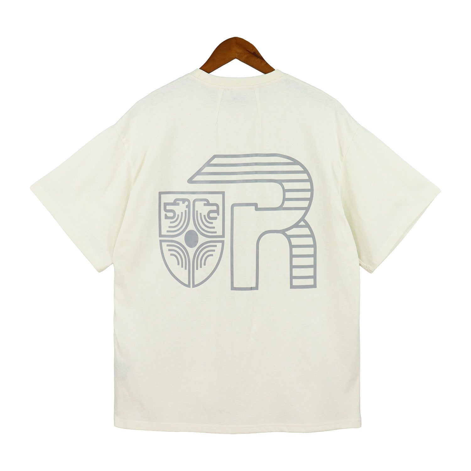 Rhude T-shirt Micro Label Letter Logo Line Pattern Short Sleeve T-shirt Loose