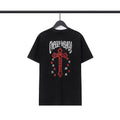 Chrome Heart T Shirts Cross Sanskrit Printed Crew Neck Washed Short Sleeve Fashion T-Shirt