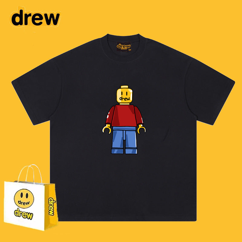 Drew T-shirts Short Sleeve Loose round Neck Short Sleeve