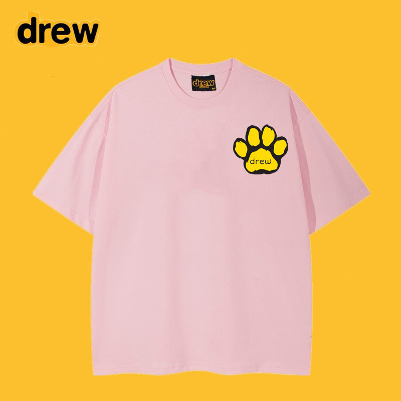 Drew T-shirts Short Sleeve Smiley round Neck Short Sleeve