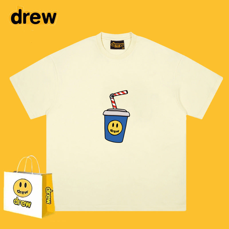 Drew T-shirts Short Sleeve Cola Loose Men