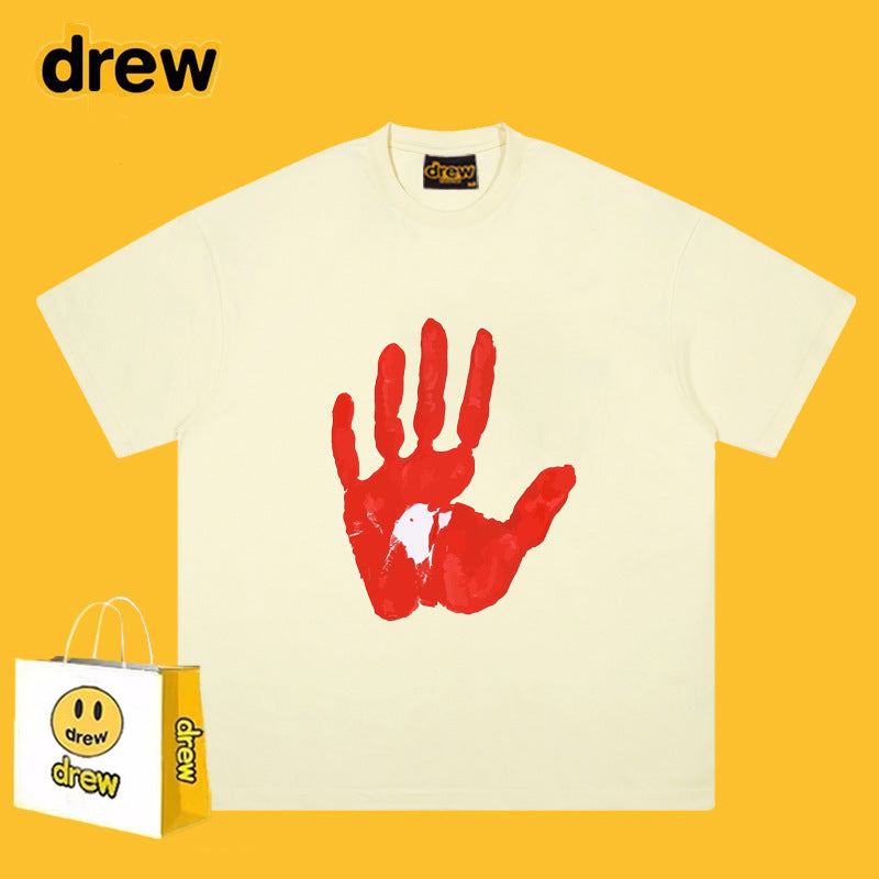 Drew T-shirts Cotton Short-Sleeved Smiley T-shirt