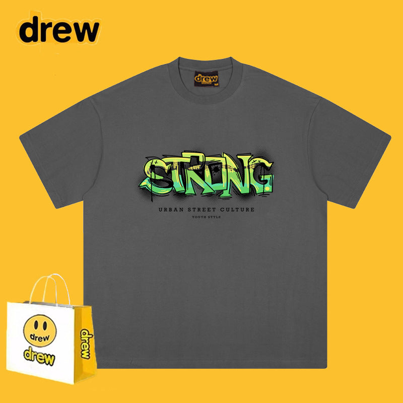 Drew T-shirts Smiley T-shirt Graffiti Printing