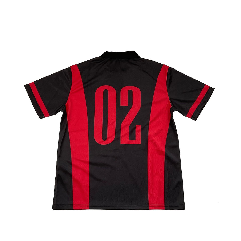 Rhude T-shirt Cross-border European and American trendy brand RHUDE badge letter half zipper mesh lapel short-sleeved T-shirt men's and women's high street polo shirt