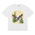 Rhude T-shirt Micro Eagle Letter Print Short Sleeve T-shirt