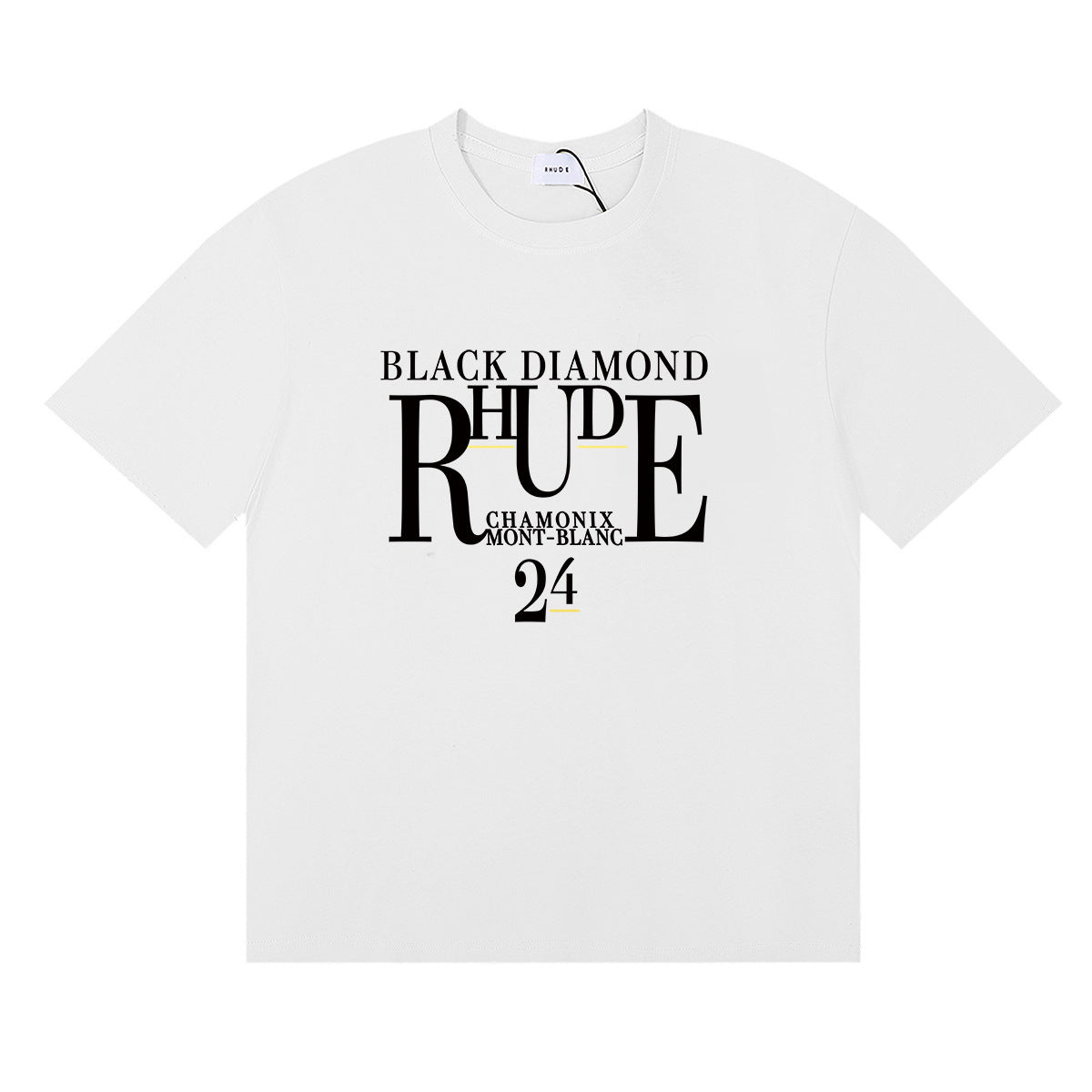 Rhude T-shirt Micro Label Letter Skull Print Short Sleeve T-shirt