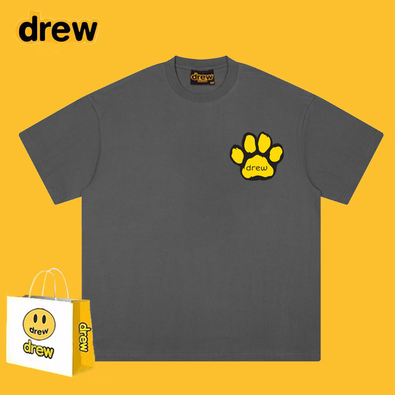 Drew T-shirts Short Sleeve Smiley round Neck Short Sleeve