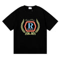 Rhude T-shirt Micro Label Wheat Ear Letter Print Short Sleeve T-shirt