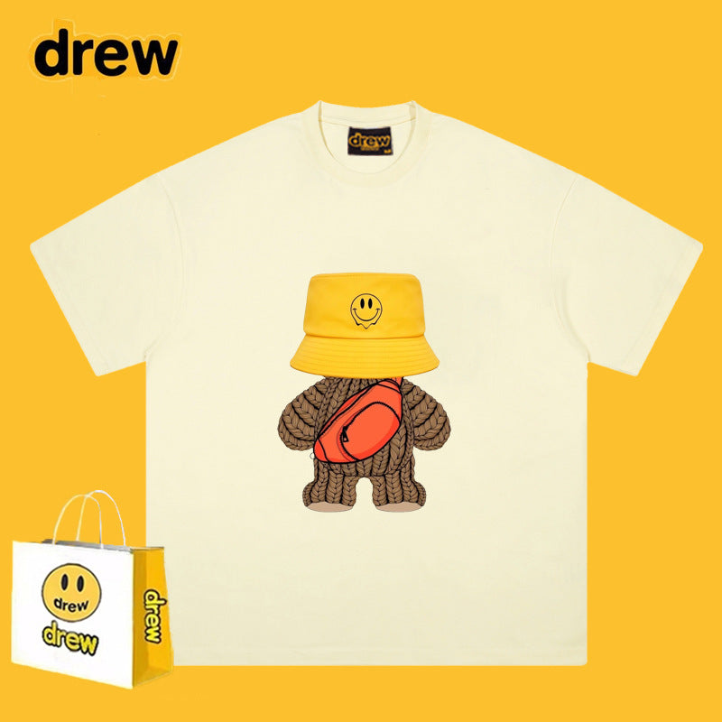 Drew T-shirts Teddy Bear Smiley Printed T-shirt