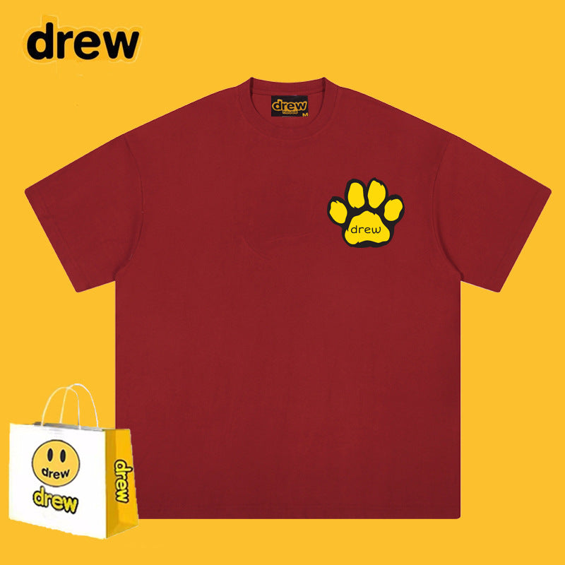 Drew T-shirts Short Sleeve Smiley round Neck Short Sleeve