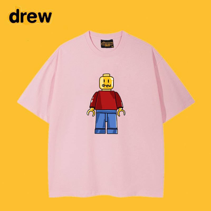 Drew T-shirts Short Sleeve Loose round Neck Short Sleeve