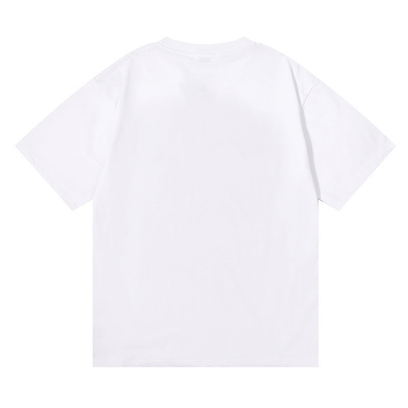 Rhude T-shirt gradual change color bird print short sleeve T-shirt