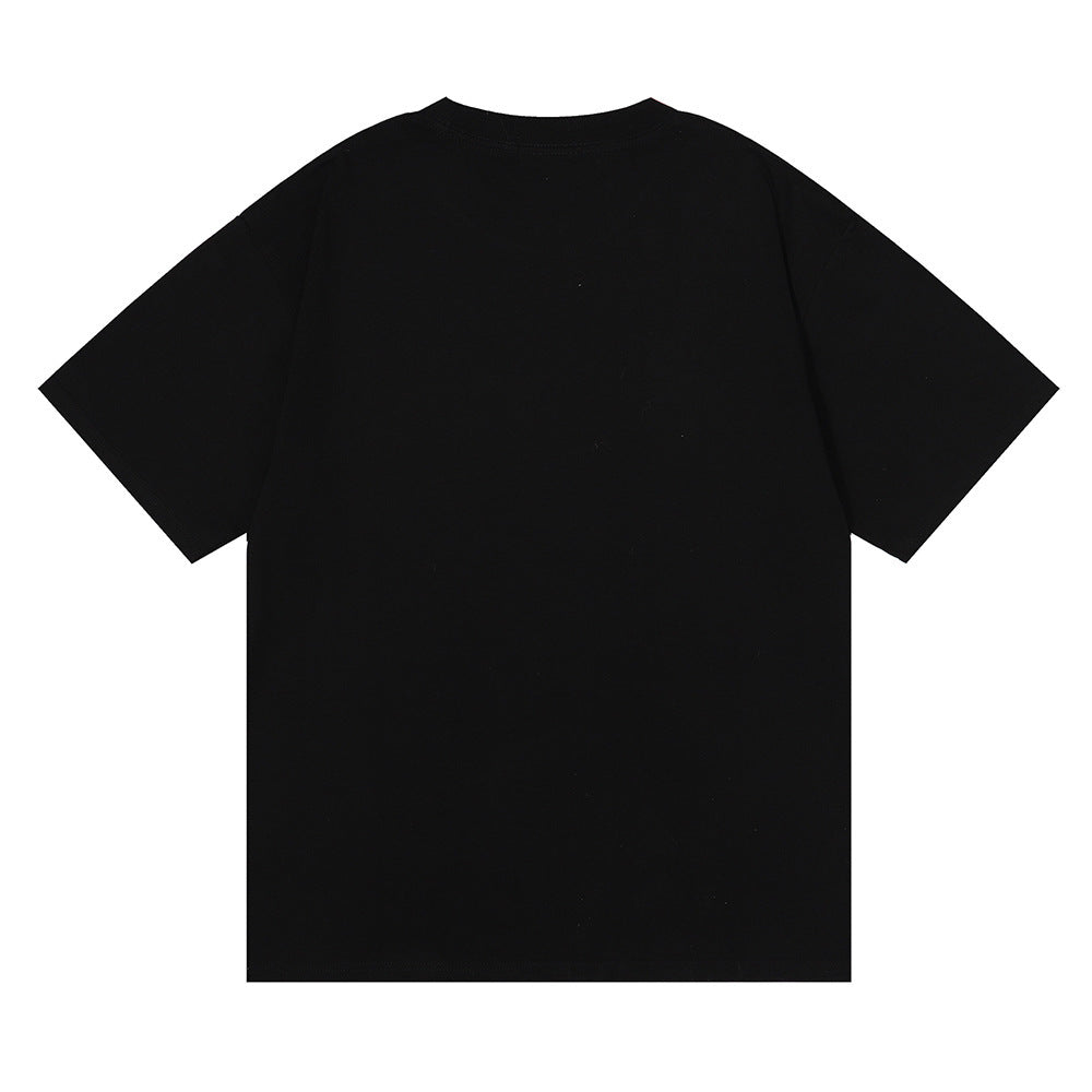 Rhude T-shirt Micro Label Castle Letter Logo Pattern Short Sleeve T-shirt Loose