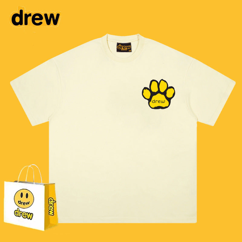 Drew T-shirts Short Sleeve Smiley round Neck Short Sleeve