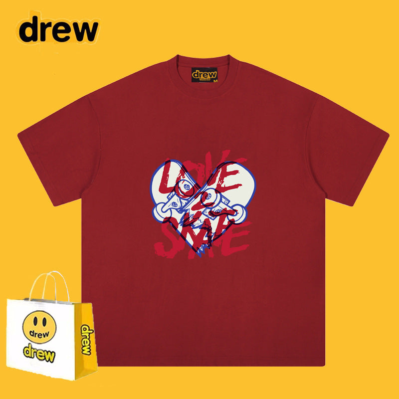 Drew T-shirts Cotton Short Sleeve Short Sleeve T-shirt Loose