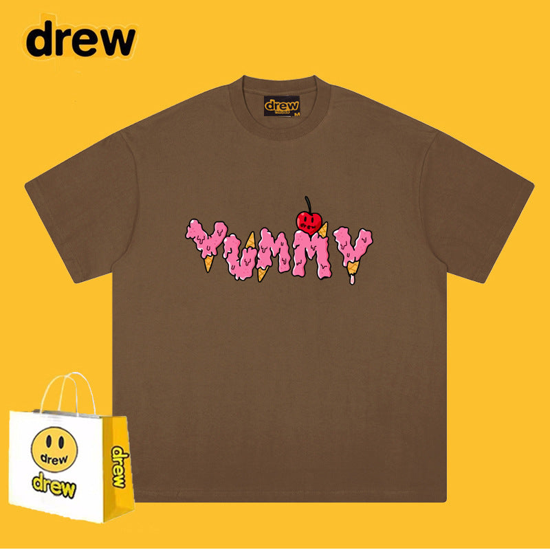 Drew T-shirts Short Sleeve English Printed T-shirt