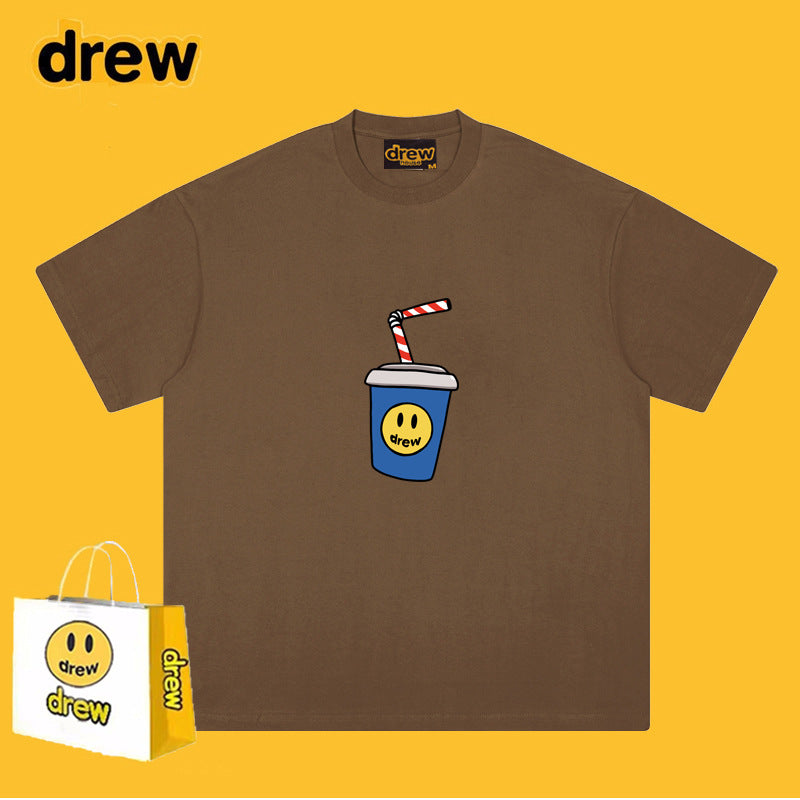 Drew T-shirts Short Sleeve Cola Loose Men