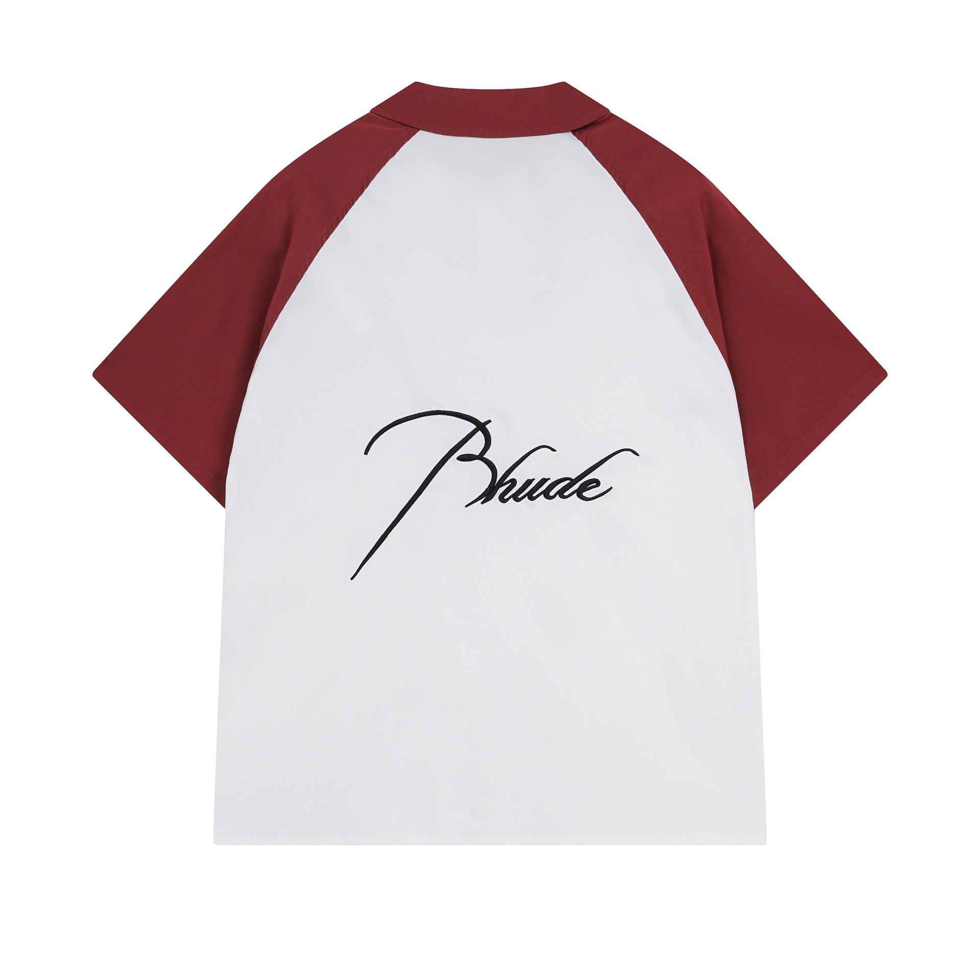 Rhude T-shirt Pocket Letter Embroidery Color Matching Short Sleeve Shirt