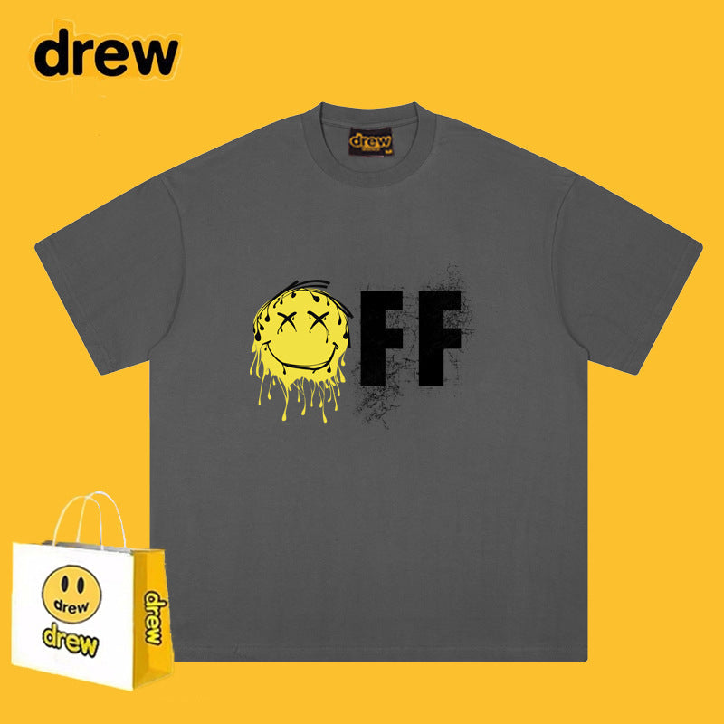 Drew T-shirts Short-Sleeved T-shirt Smiley Face