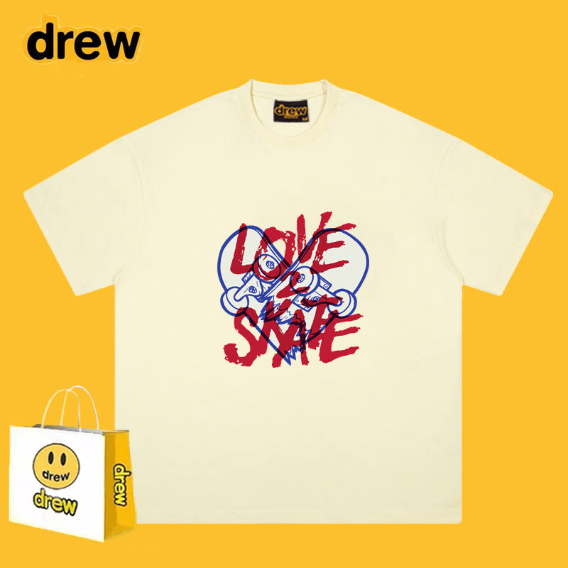 Drew T-shirts Cotton Short Sleeve Short Sleeve T-shirt Loose