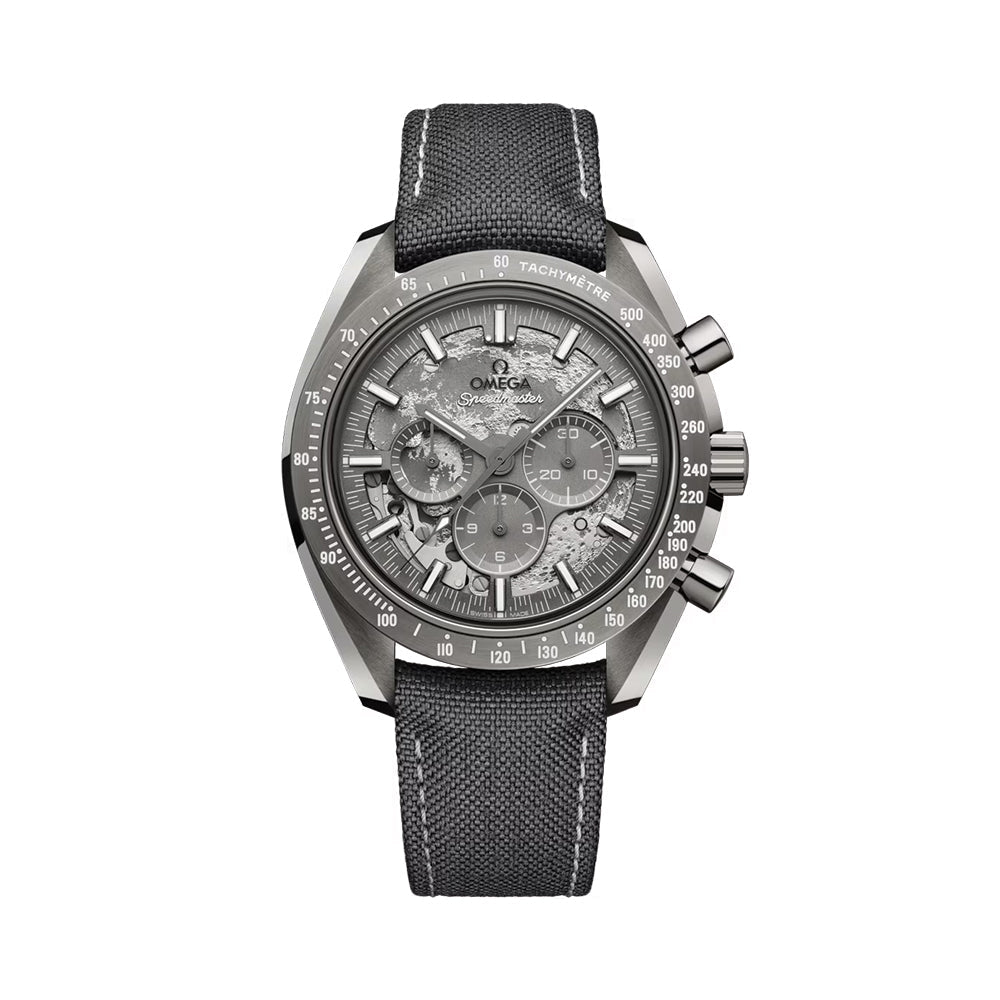 Omega Speedmaster Grey Side of the Moon Grey Ceramic 44.25mm Watch - Grey on Fabric Strap